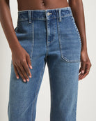 Swell Blue $|& SEAS Scenic Route Slim Cropped Jean - VOF Front