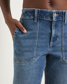 Swell Blue $|& SEAS Scenic Route Slim Cropped Jean - SOF Full Front