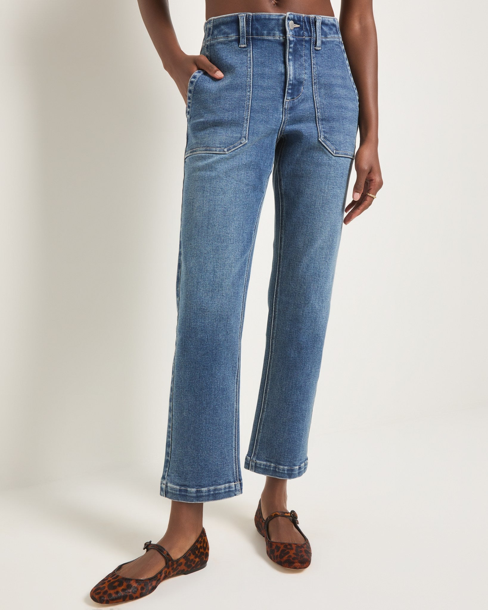Swell Blue $|& SEAS Scenic Route Slim Cropped Jean - SOF Front