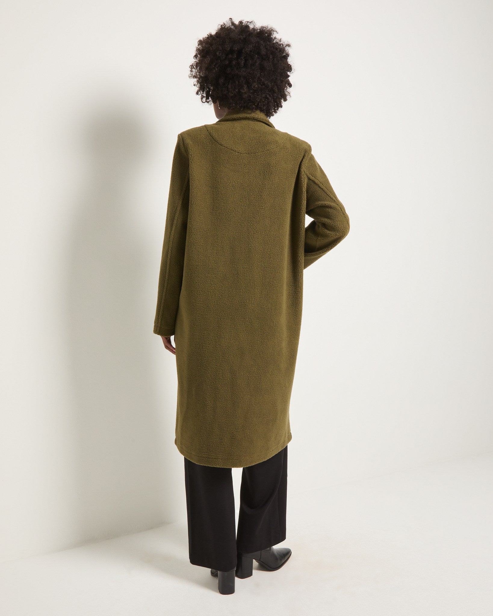 Olive Branch $|& SEAS Samantha Sherpa Coatigan - SOF Back