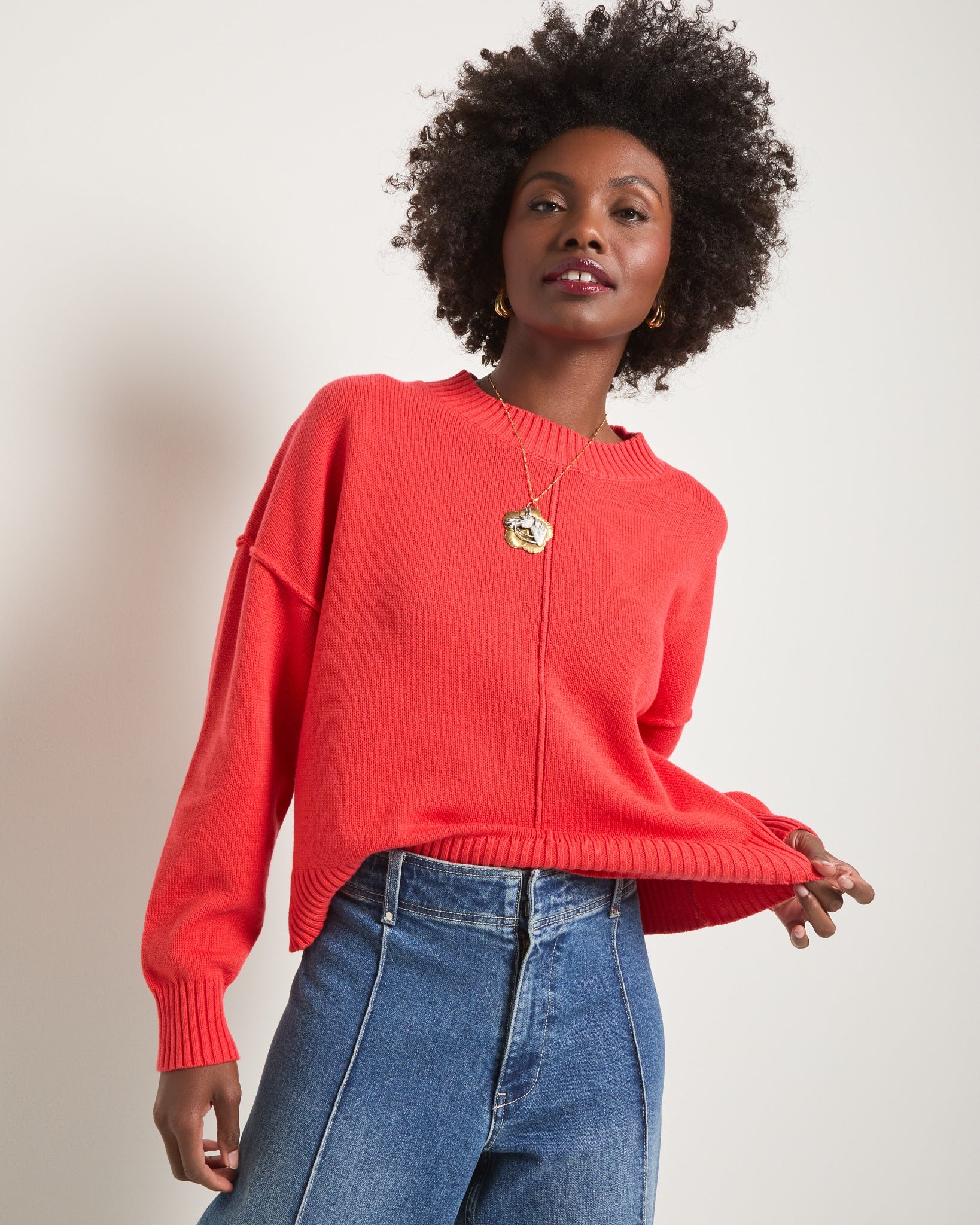 Dune $|& SEAS Melody Reverse Seam Sweater - VOF Front