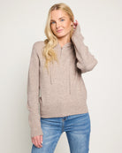 Birch Heather $|& SEAS Ojai Half Zip Hooded Sweater - SOF Front