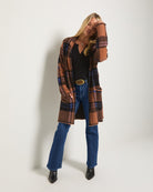 Toffee Plaid $|& SEAS Unity Coatigan - UGC On Fig