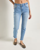 Lakeside $|& SEAS Mariposa Frayed Step Hem Skinny Jean - SOF Front