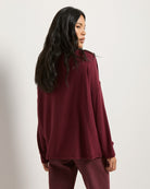 Black Cherry $|& SEAS Sonder Cinch Sleeve Pullover - SOF Back