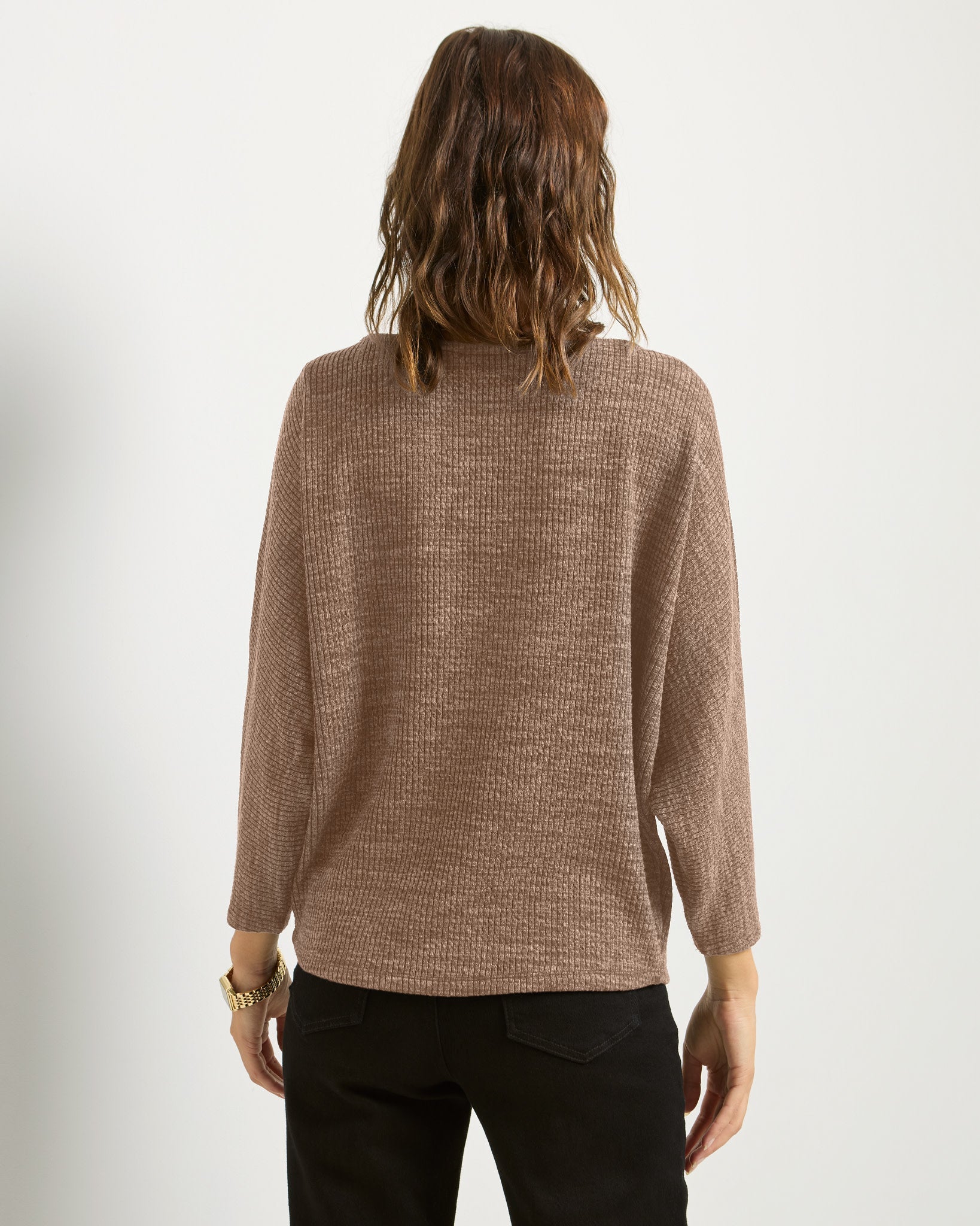 Heather Sandbar $|& SEAS Highland Dolman Long Sleeve Top - SOF Back