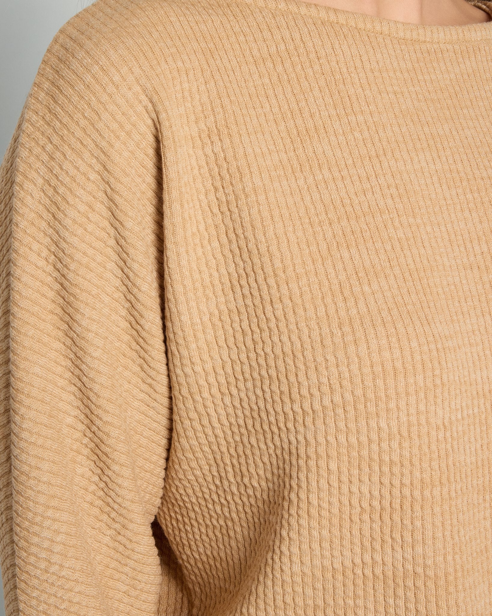 Heather Sandbar $|& SEAS Highland Dolman Long Sleeve Top - SOF Full Front