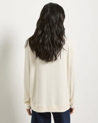 Cream $|& SEAS Shoreline Up To Snow Good Hacci Graphic Crew - SOF Back