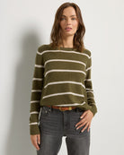 Kelp $|& SEAS Solar Striped Sweater - SOF Front