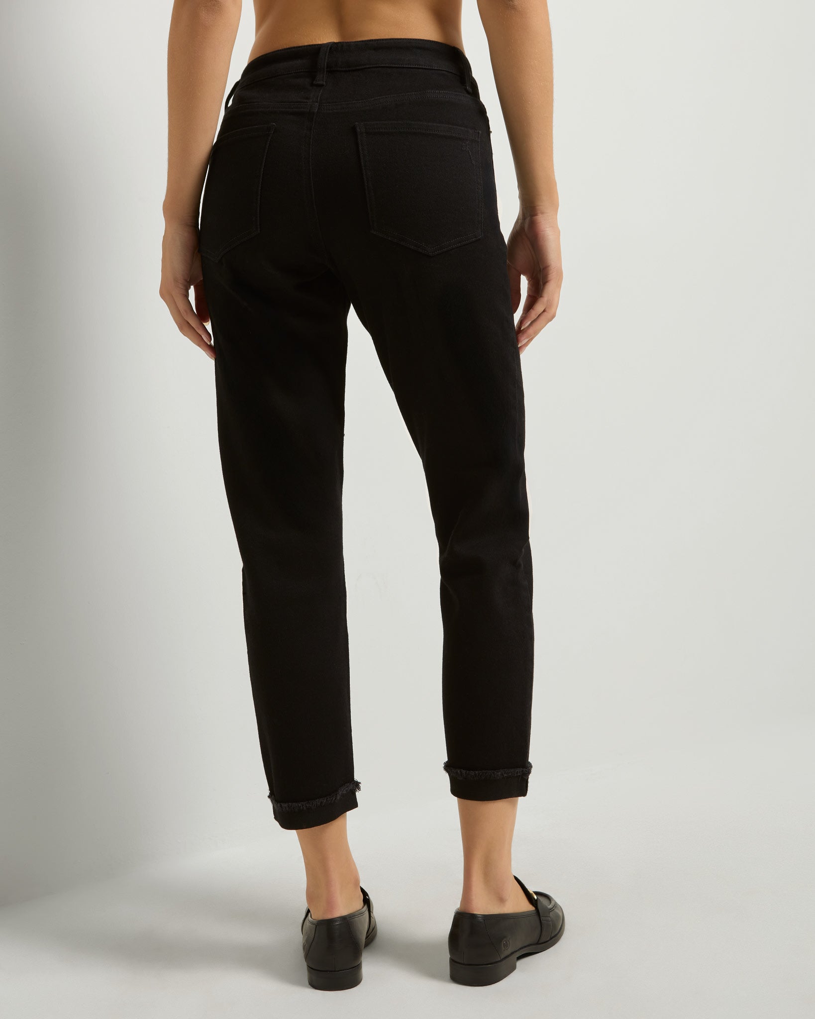 Black $|& SEAS Taurus Cuffed Skinny Jean - SOF Back
