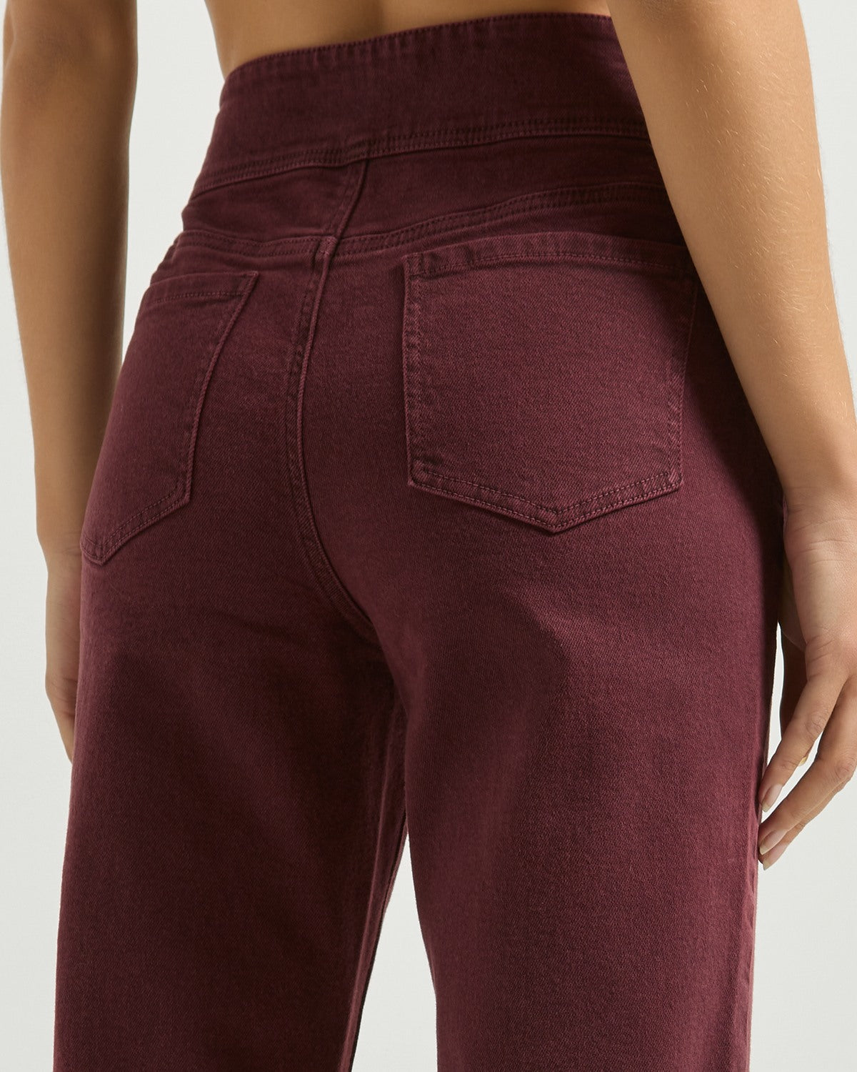 Black Cherry $|& SEAS Rhys Kick Flare Colored Jean - SOF Full Front