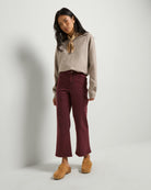 Black Cherry $|& SEAS Rhys Kick Flare Colored Jean - UGC On Fig