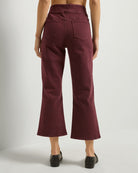 Black Cherry $|& SEAS Rhys Kick Flare Colored Jean - SOF Back