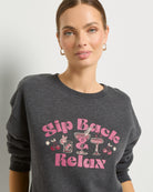 Heather Obsidian $|& SEAS Topanga Crewneck Pullover - SOF Full Front