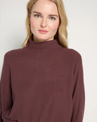 Espresso $|& SEAS Sandy Turtleneck Dolman Top - SOF Full Front