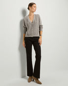 Heather Grey $|& SEAS Amethyst Cable Cardigan - UGC On Fig