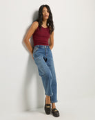 Cabernet $|& SEAS Laurel Ribbed Shelf Bra Tank - UGC On Fig