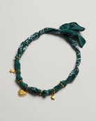 Dark Green $|& SEAS Bandana Charm Necklace - SOF Front